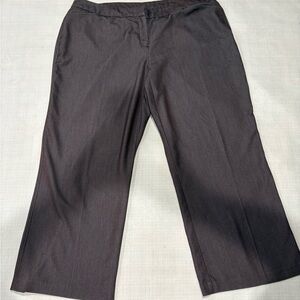 Worthington Dark Brown Wide-Leg Trousers 20X Old Money, Quiet Luxury Work ware
